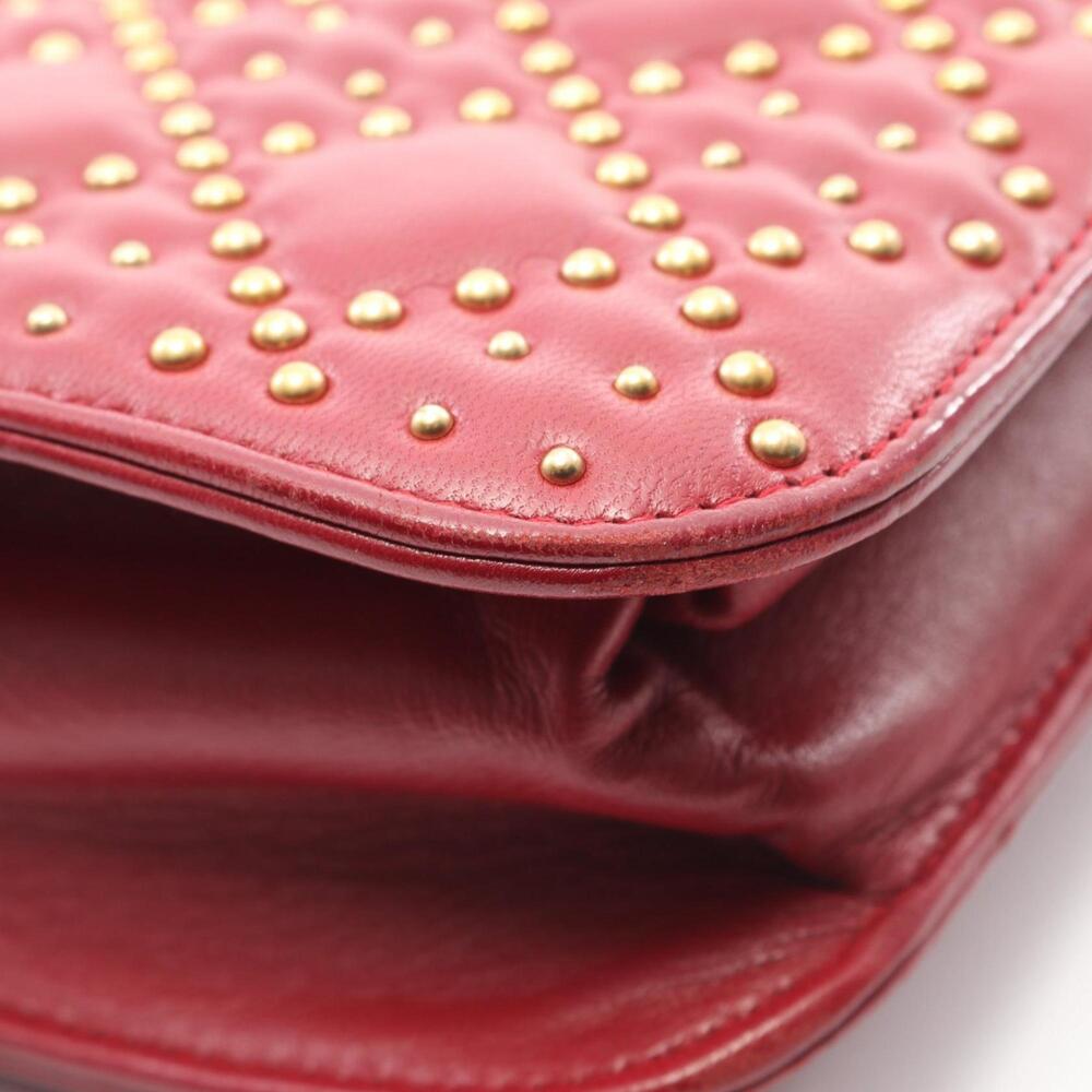 CHRISTIAN DIOR Red Leather Shoulder Bag - Picture 9 of 9